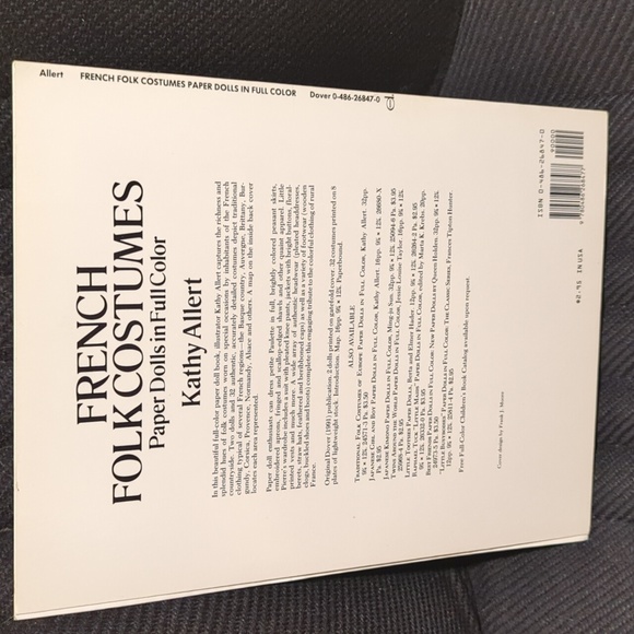 NEW French Folk Costumes Paper Dolls in Full Colour by Kathy Allert (1991) - Picture 2 of 7